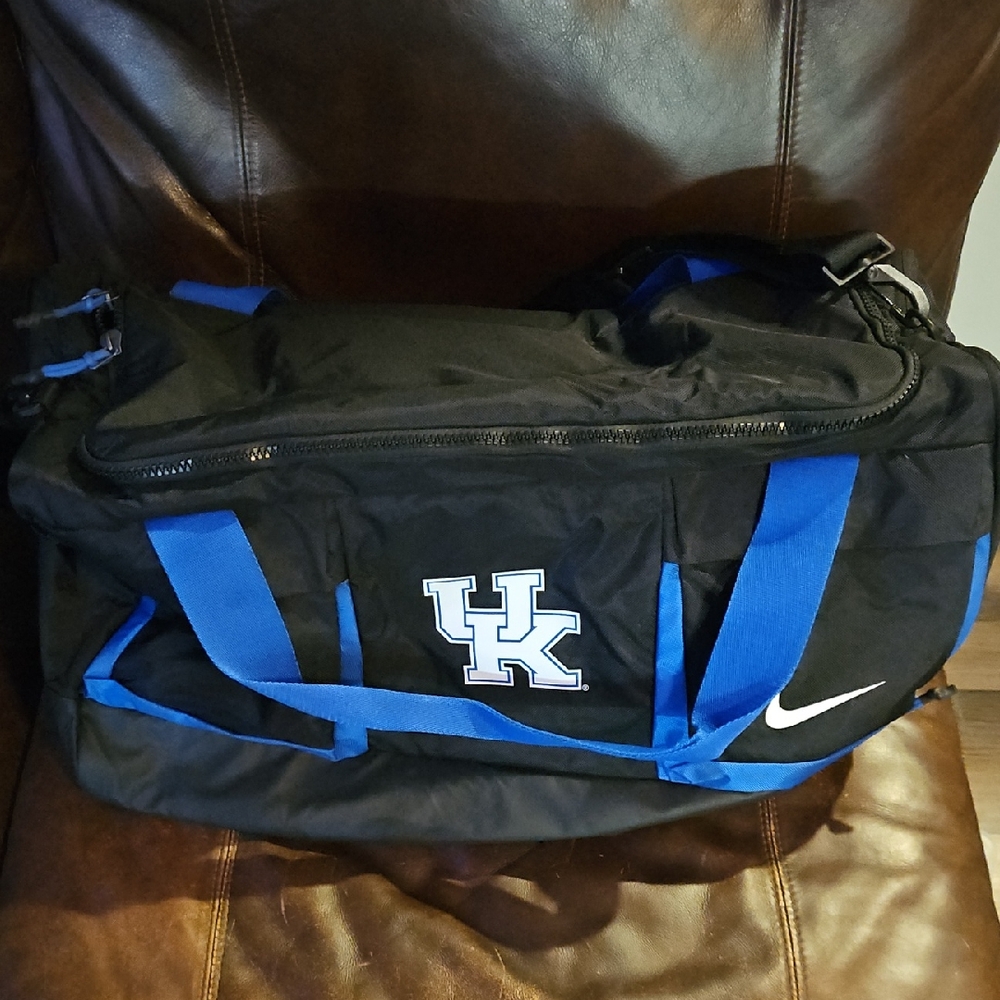 University Of Kentucky Nike Black and Blue Duffel Bag